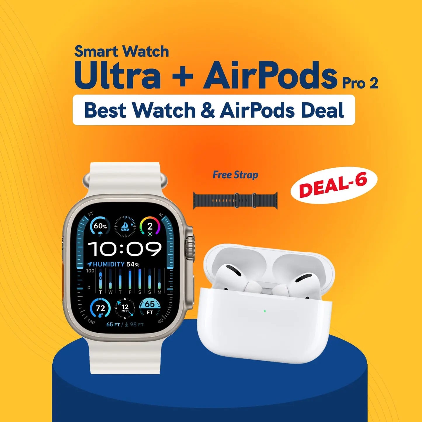 T10 Ultra 2 + AirPods Pro 2 Latest Smart Watch Deal