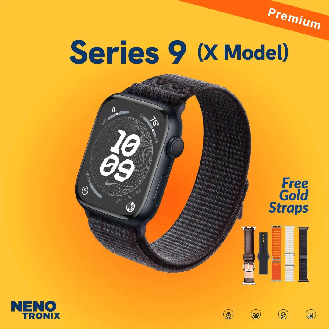 Series 9 X Model Smart Watch with 5 Extra Straps by Neno Tronix
